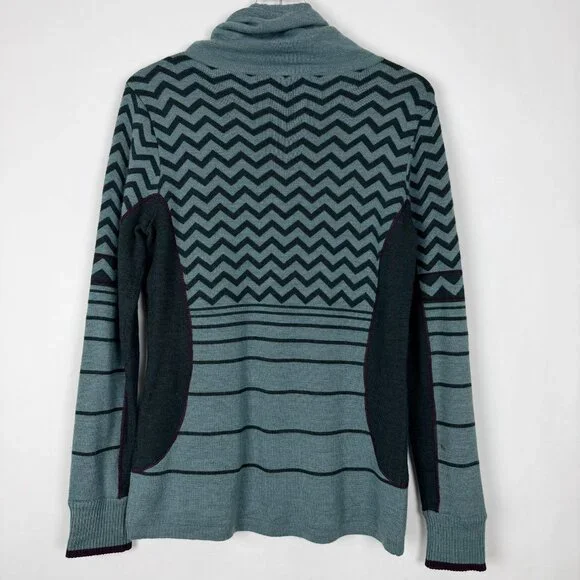 Smartwool Optic Frills Double Knit Pullover Sweater Women's Medium Merino Wool - Picture 14 of 16